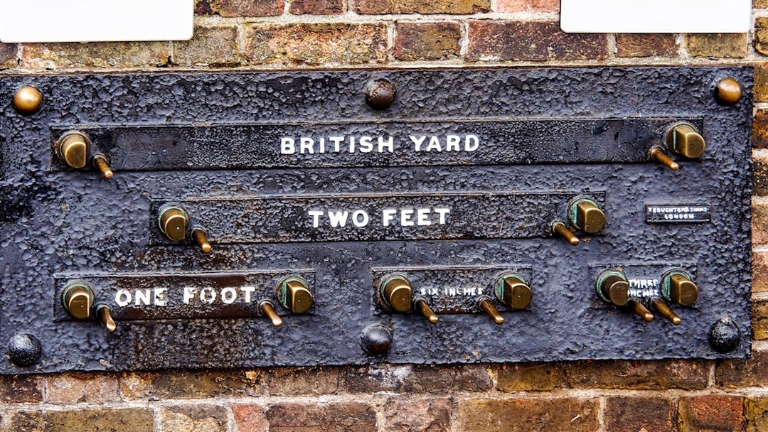 Standard measurement scales at Royal Observatory Greenwich.