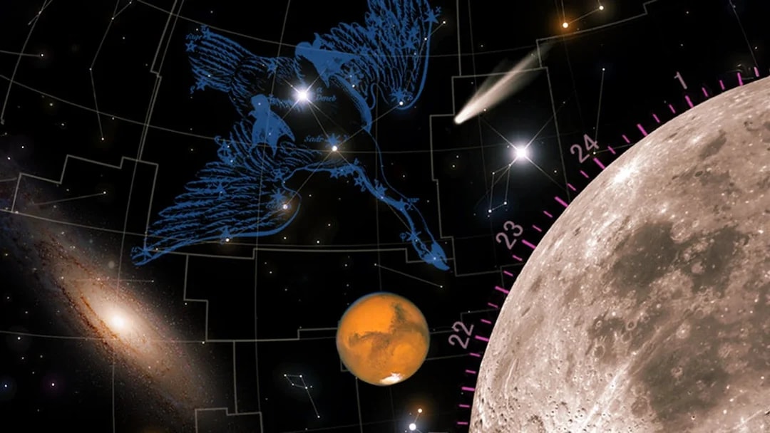 Constellations and planets at Royal Observatory Planetarium Show.