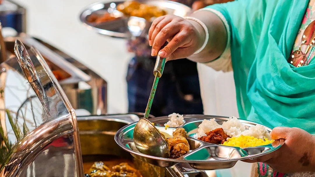 Buffet lunch being served at Savanna restaurant, Safari World.