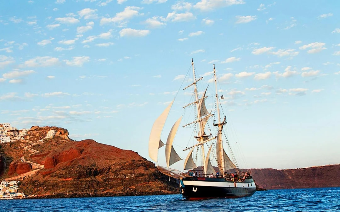 Santorini Volcano Sunset Dinner Cruise & Open Buffet with Transfers Image 6