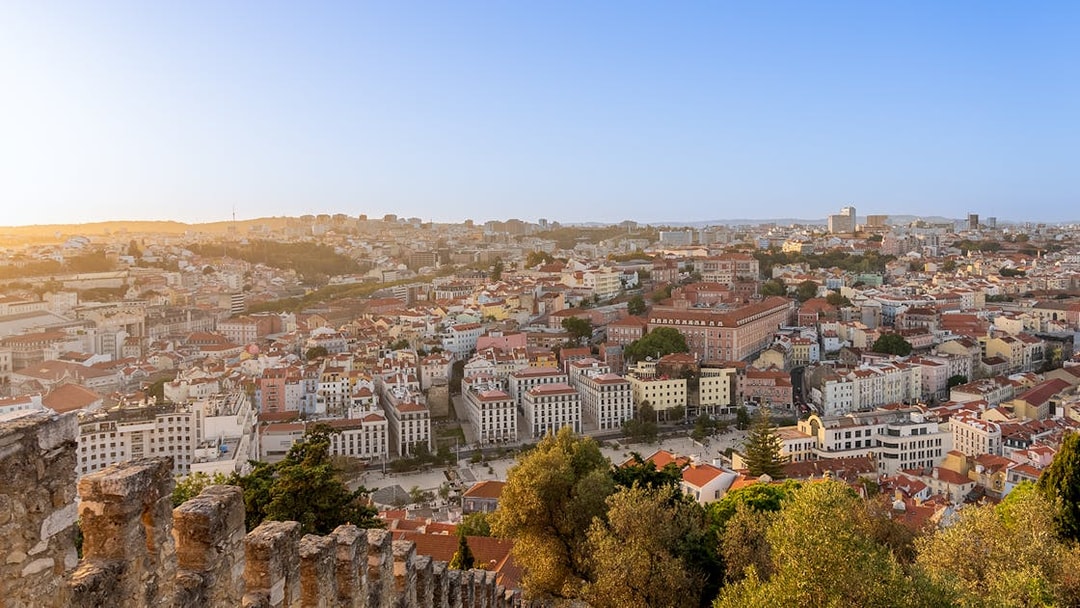 Aerial view of Lisbon from St. George’s Castle during a 2-hour guided tour.
