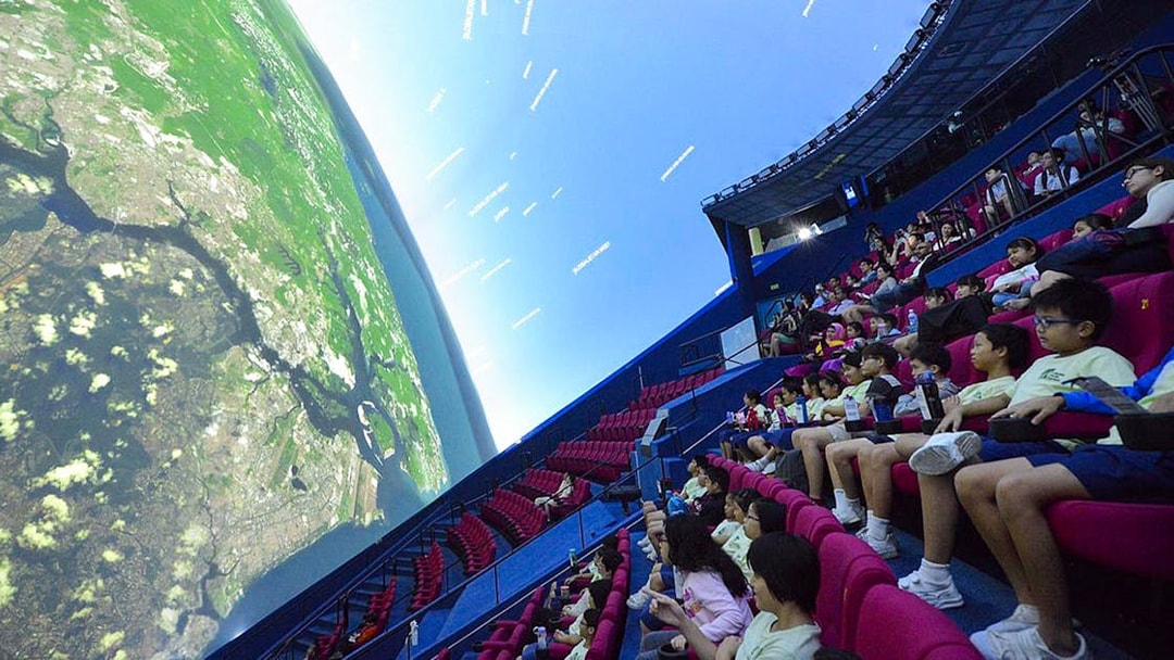 Visitors watching a planetarium show at Science Centre Singapore.