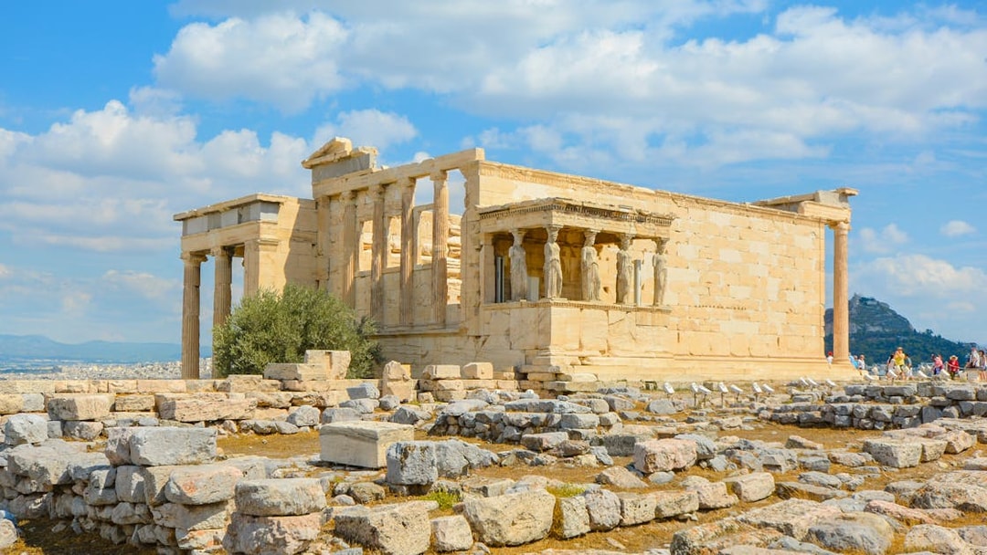 Erechtheion temple with Caryatids on the Acropolis in Athens, Greece.
