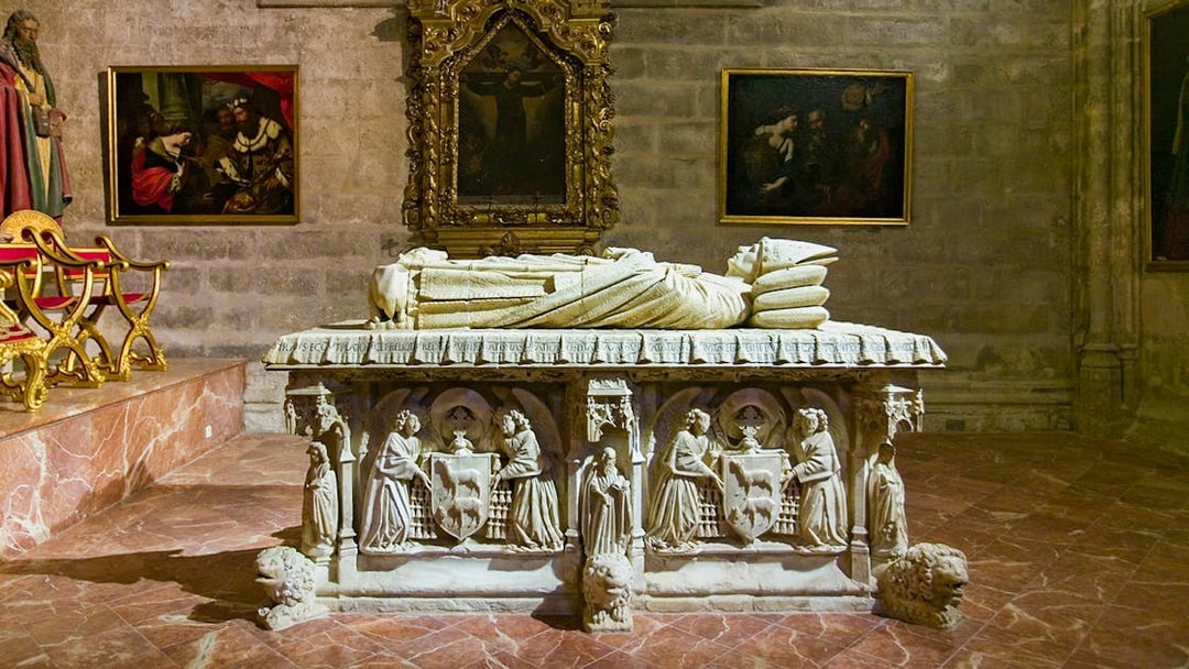 Tomb inside Seville Cathedral during the Skip-the-Line Guided Tour.