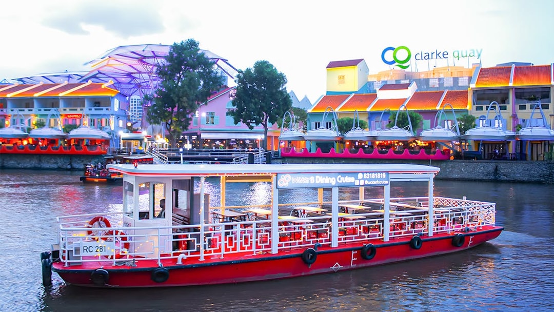 Singapore River Cruise boat by WaterB near Clarke Quay.