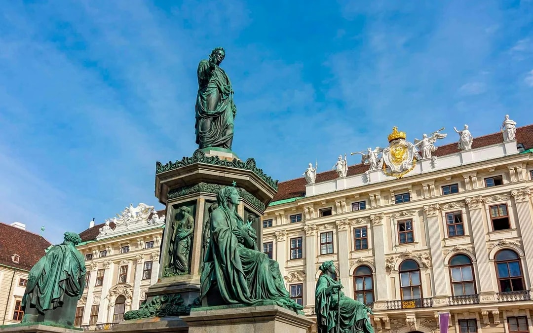 Monument of Emperor Francis I in Hofburg Palace courtyard, Vienna.