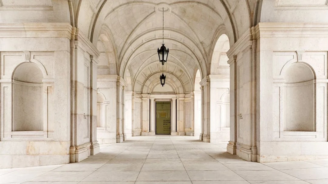 Grand stone archway entrance at Royal Treasure Museum.