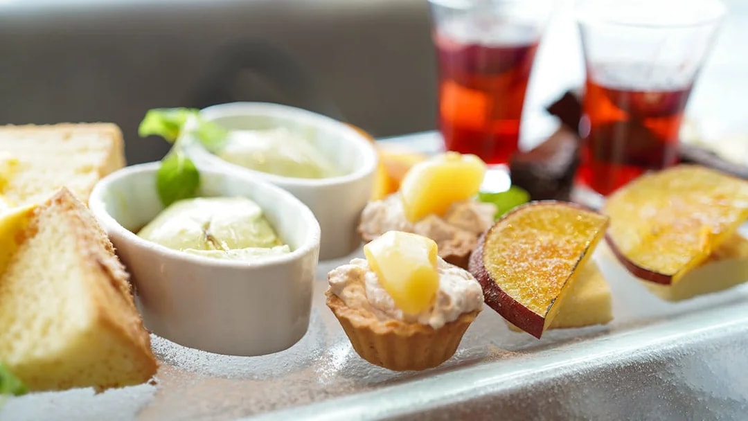 Assorted desserts and drinks at SkyFeast, Sydney Tower.