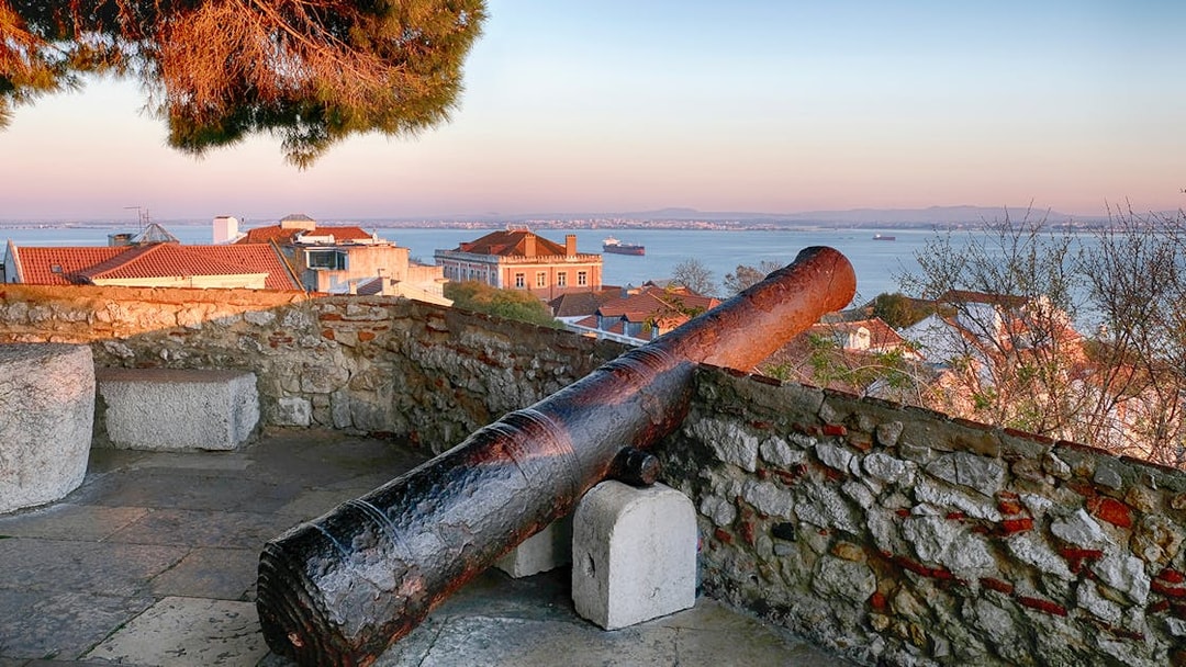 Cannon overlooking Lisbon from St. George Castle.