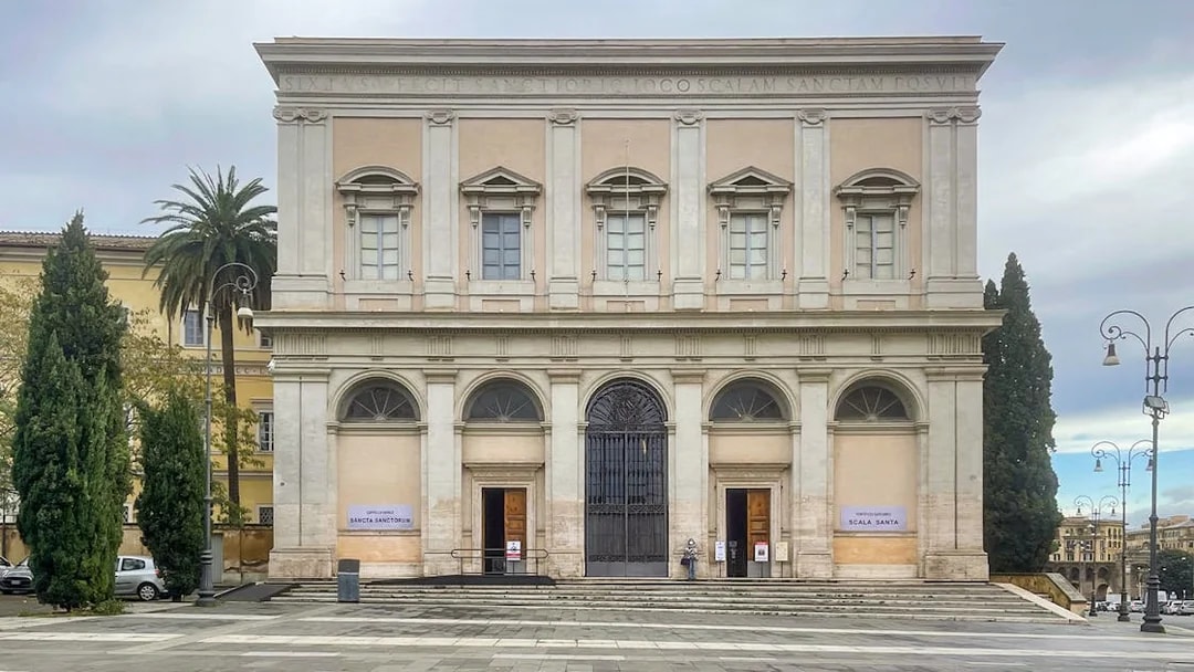 Facade of the Scala Santa near St. John Lateran in Rome, Italy.