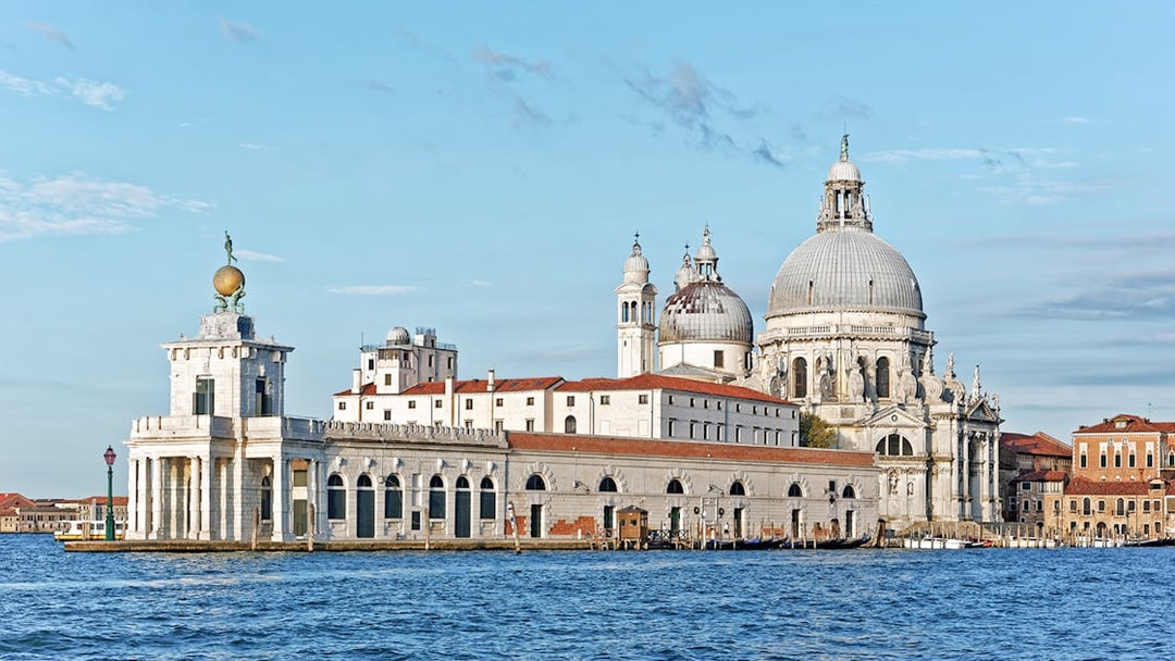Punta della Dogana and Santa Maria della Salute on the Grand Canal, Venice.
