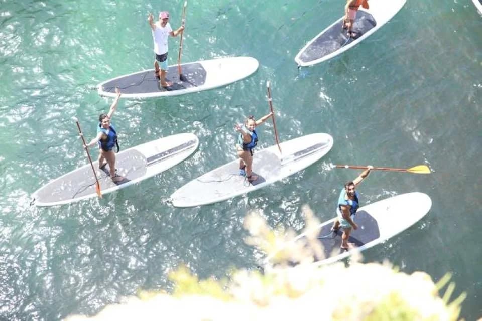 Stand-up paddle adventure along the Albufeira coastline