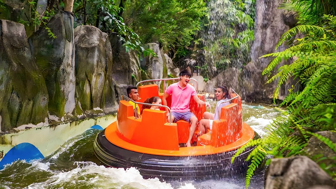 Visitors enjoying a water ride at Sunway Lagoon Theme Park.