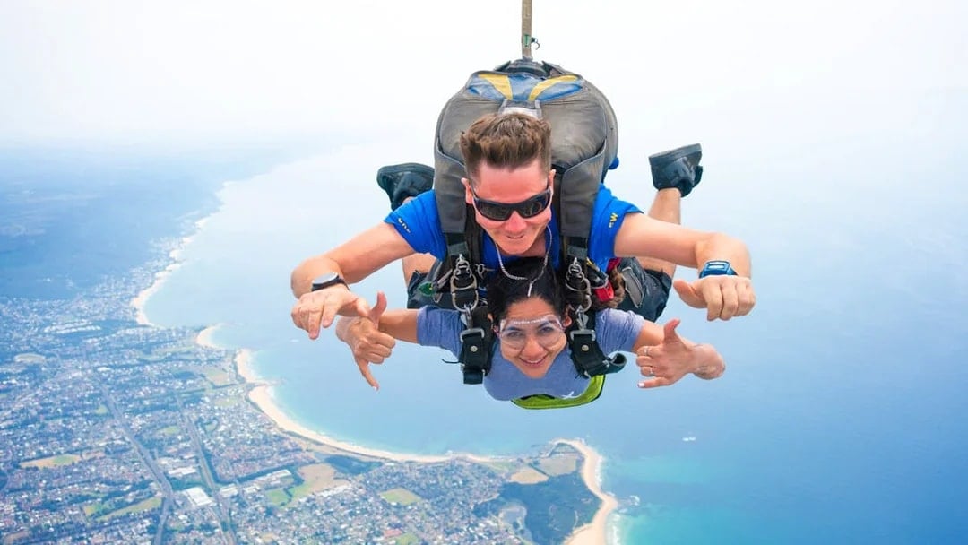 Tandem Skydive at Wollongong Beach