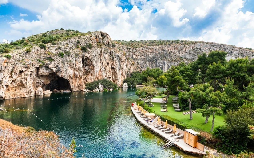 From Athens: Temple of Poseidon & Lake Vouliagmeni Swimming Small-Group Day Trip