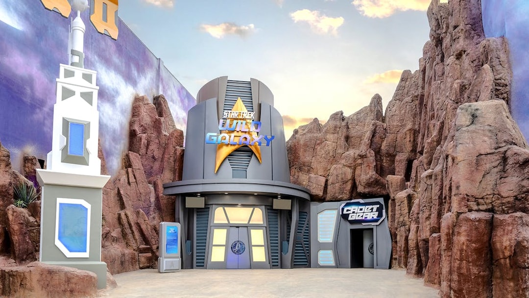 Star Trek-themed building at Nickland, The Land of Legends theme park.