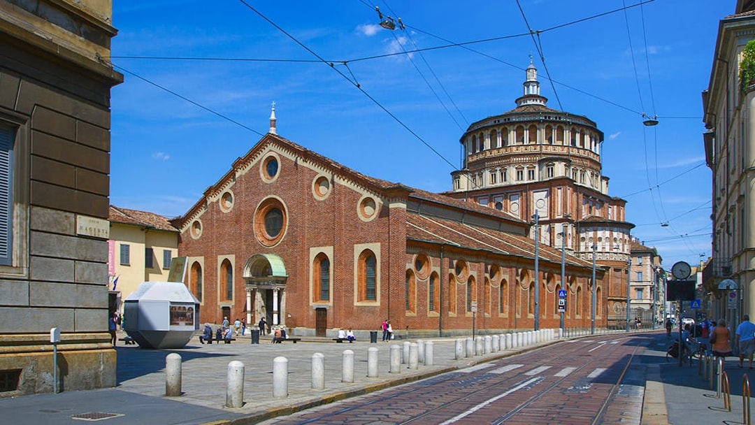 Santa Maria delle Grazie church in Milan, featuring Renaissance architecture.