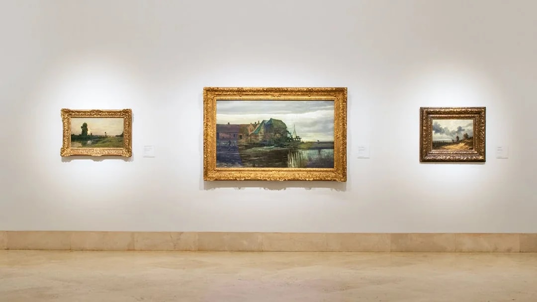 Paintings displayed in Thyssen-Bornemisza Museum gallery, Madrid.