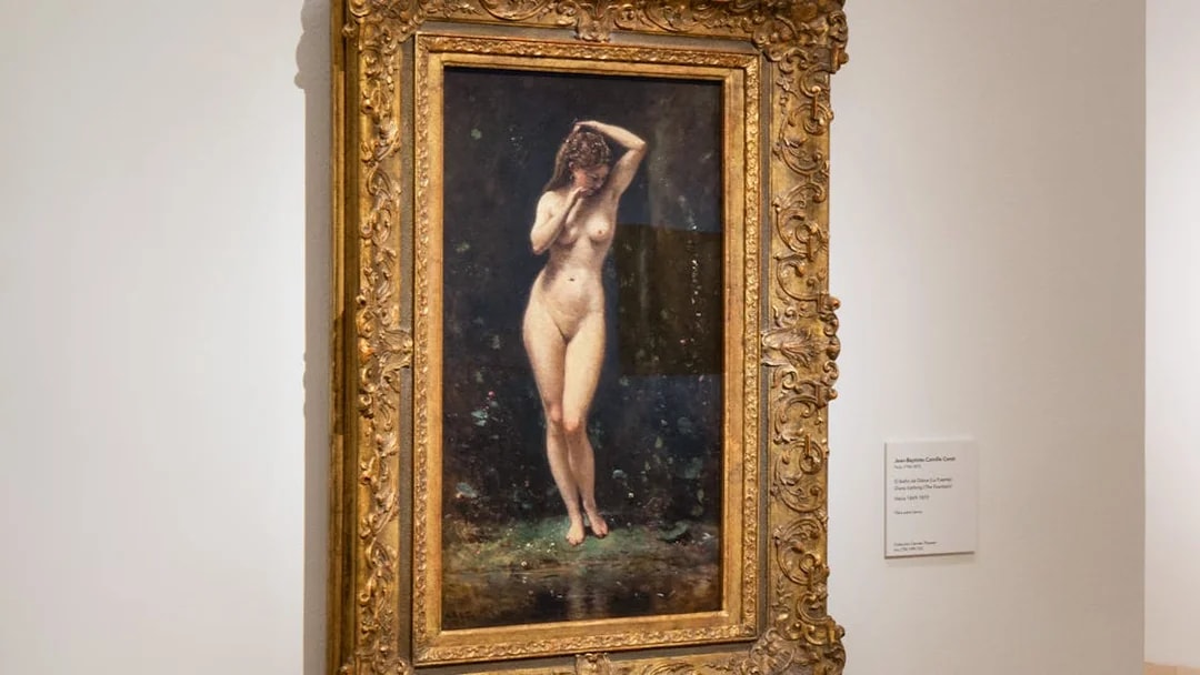 Diana Bathing by Corot at Thyssen Bornemisza Museum, Madrid.