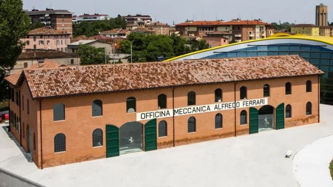 Officina Meccanica Alfredo Ferrari building at Museo Enzo Ferrari Modena.