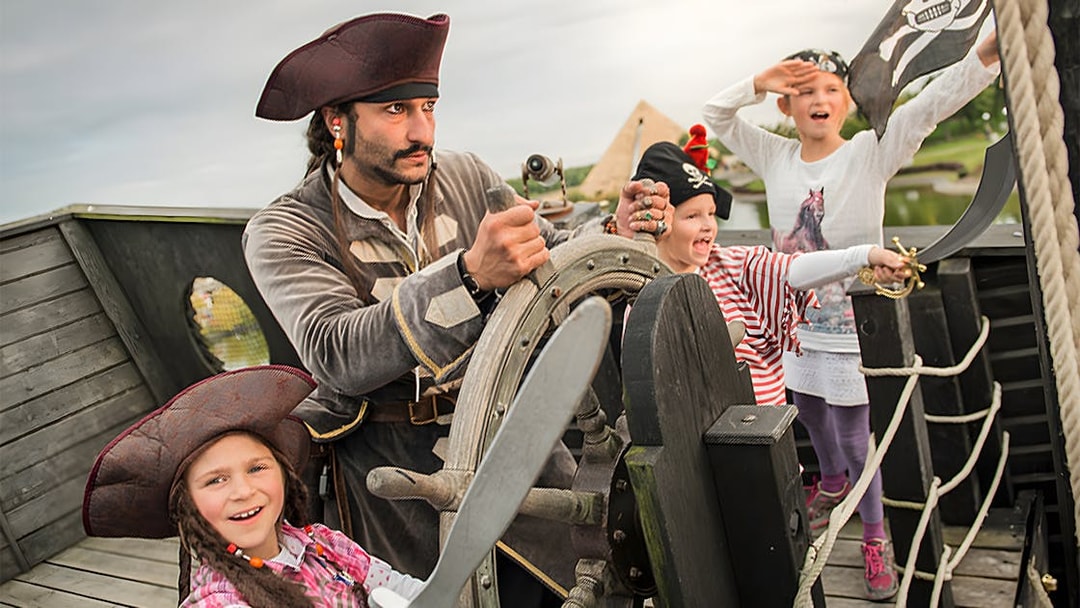 Pirate-themed family adventure at Belantis Adventure Park, Leipzig.