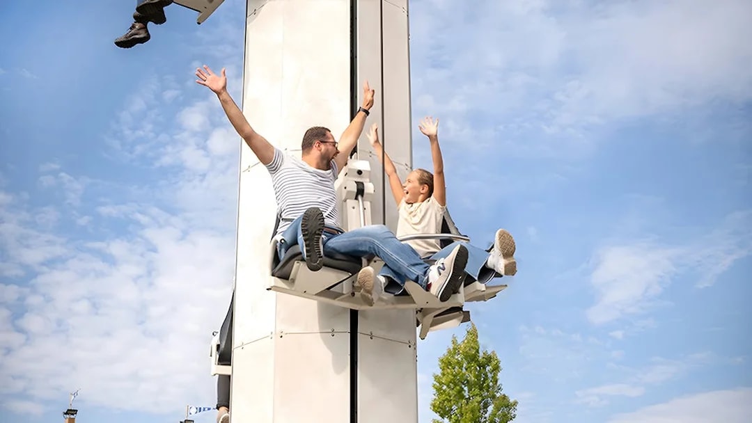 Visitors enjoying a ride at Belantis Adventure Park.