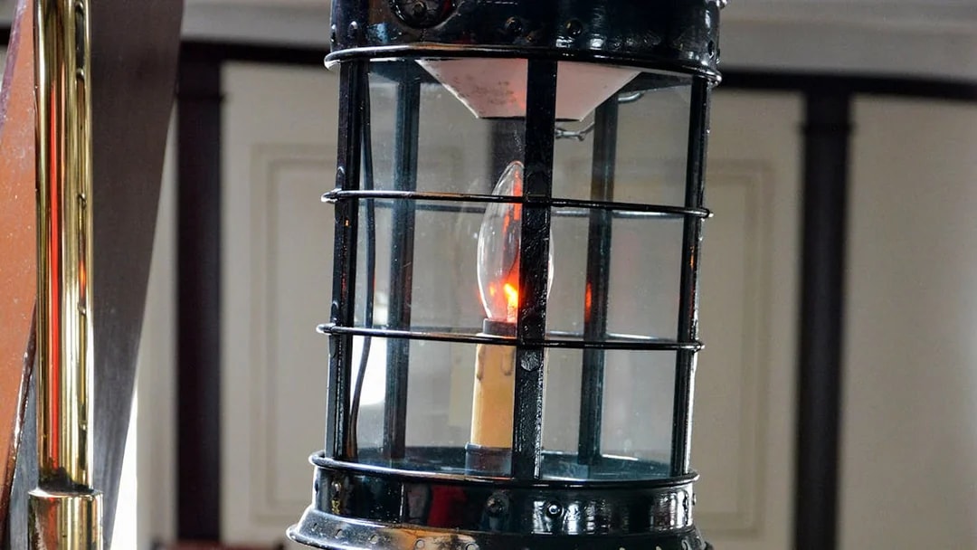 Lantern on Frigate D. Fernando II e Glória, Portugal.