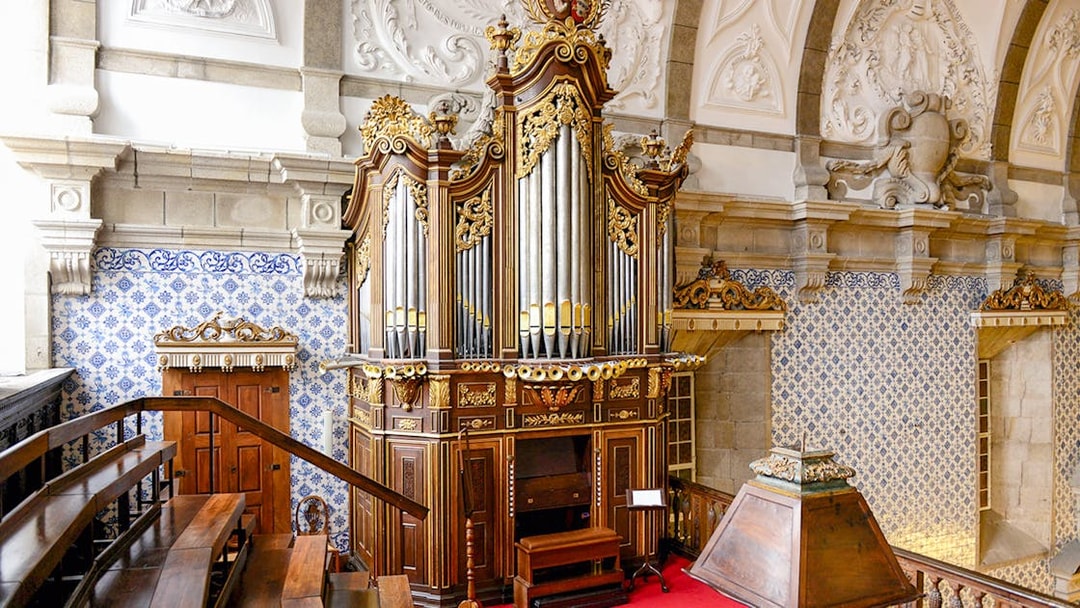 Pipe organ in the MMIPO - Museu e Igreja da Misericórdia do Porto, Portugal.