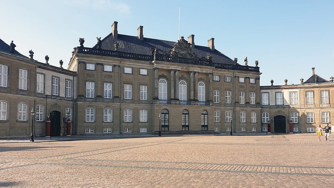 Amalienborg Palace courtyard in Copenhagen, Denmark, site of the Mystery Hunt tour.