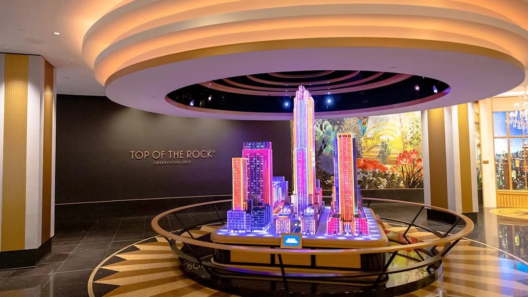 Model of Rockefeller Center at Top of the Rock observation deck, New York City.