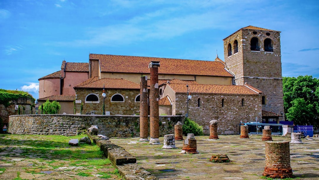 Trieste Roman ruins and San Giusto Cathedral on Hoptour: Trieste 24-Hour Hop-on Hop-off Tour.