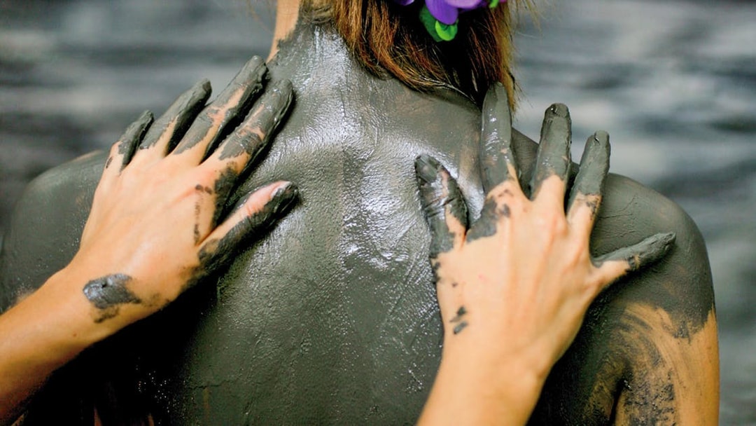 Mud spa treatment at Tropical Islands Resort.