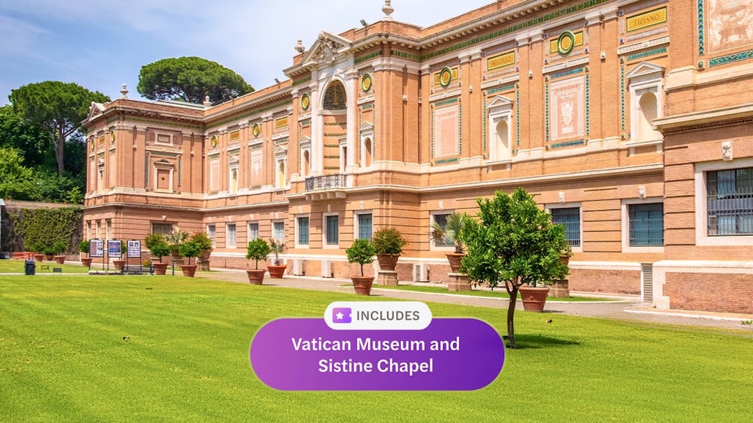 Panoramic view of the Vatican Museums' Pinacotheca art gallery in Rome.