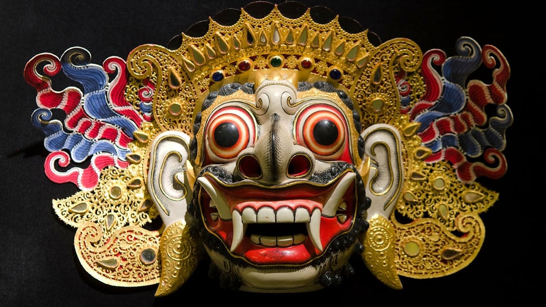 Balinese mask used in Ubud Kecak & Fire Dance Show.