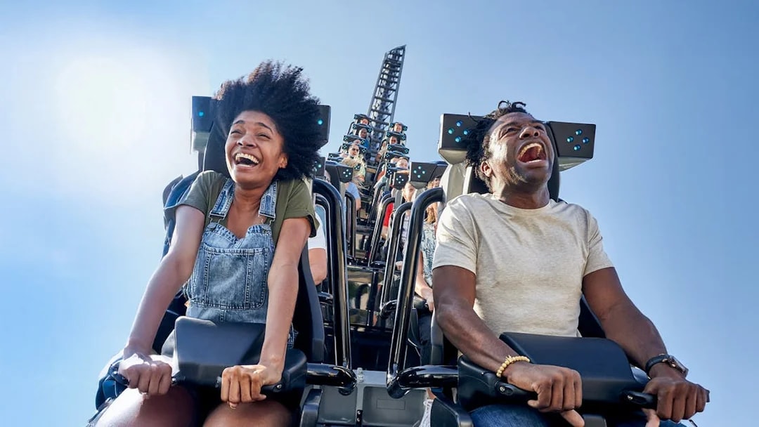 Guests enjoying a rollercoaster at Universal Studios Resort, Orlando, Florida.
