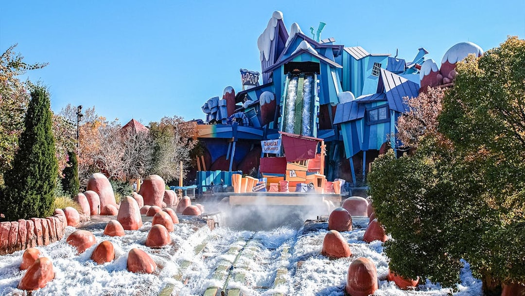 Dudley Do-Right's Ripsaw Falls water ride at Islands of Adventure, Orlando.