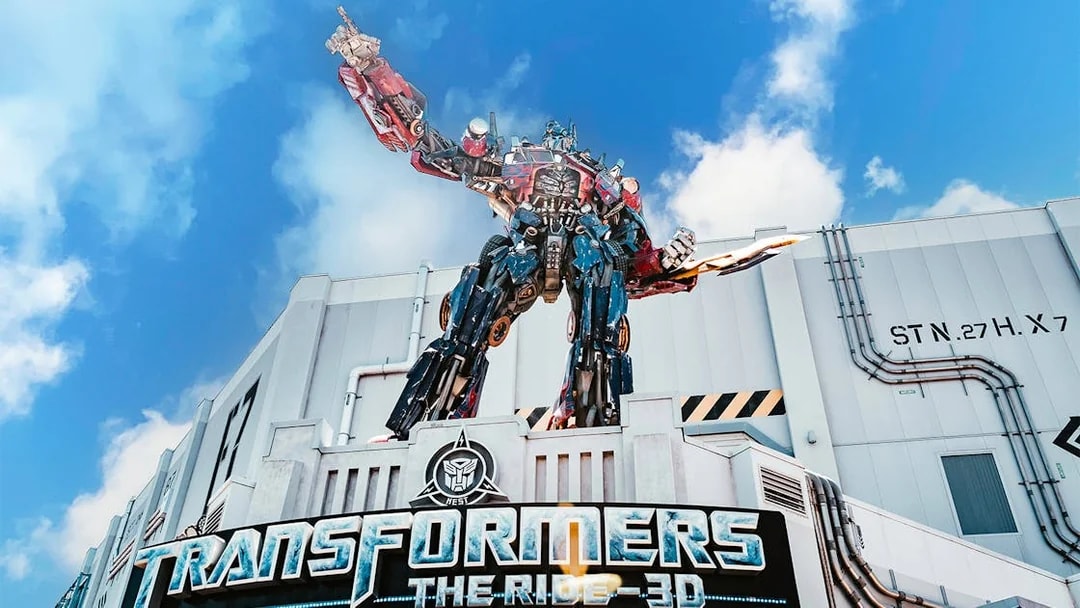 Transformers ride entrance at Universal Studios Hollywood.