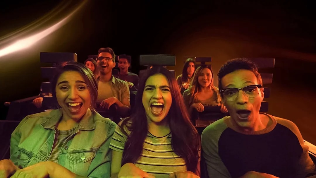 Visitors on a thrilling ride at Universal Studios Hollywood with Express Tickets.