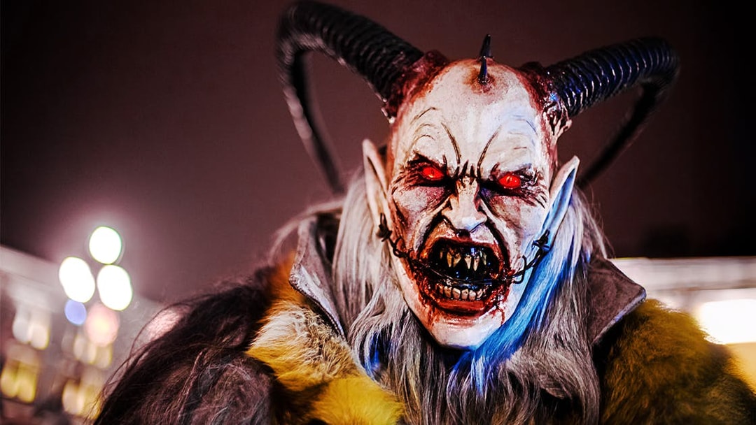 Character in horror makeup at Universal Horror Nights, Orlando.