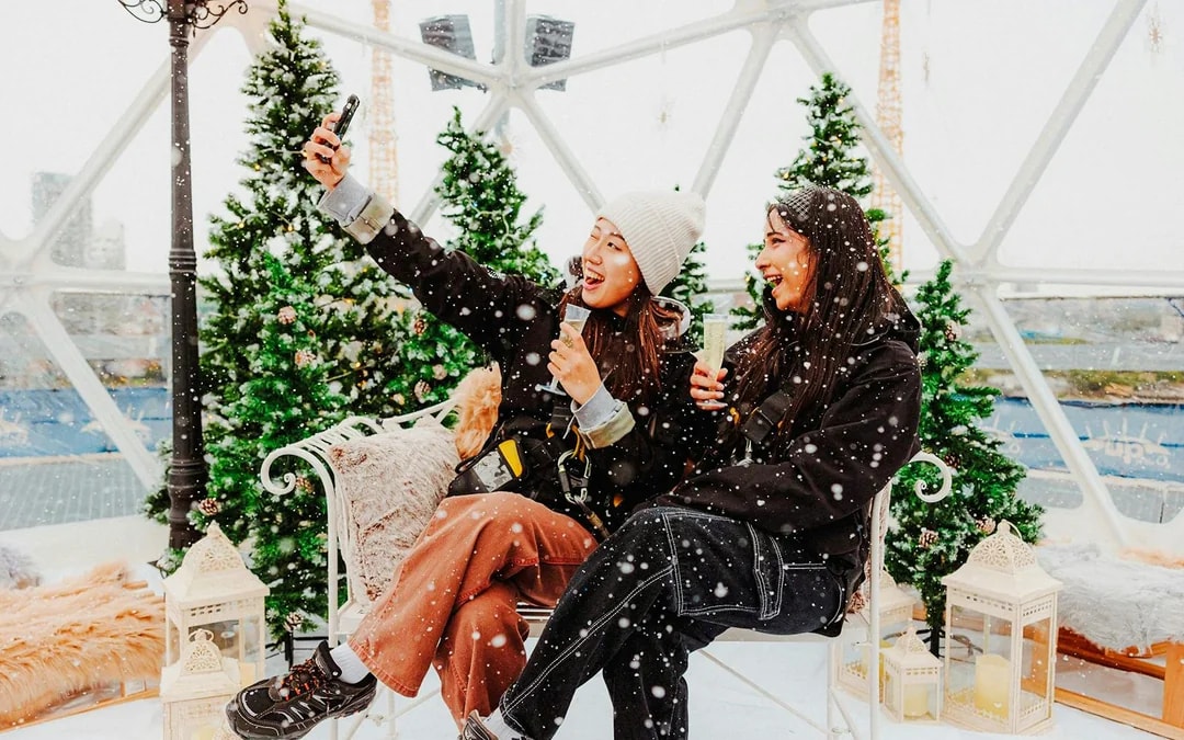 Up at the O2 Snow Globe Experience Image 5