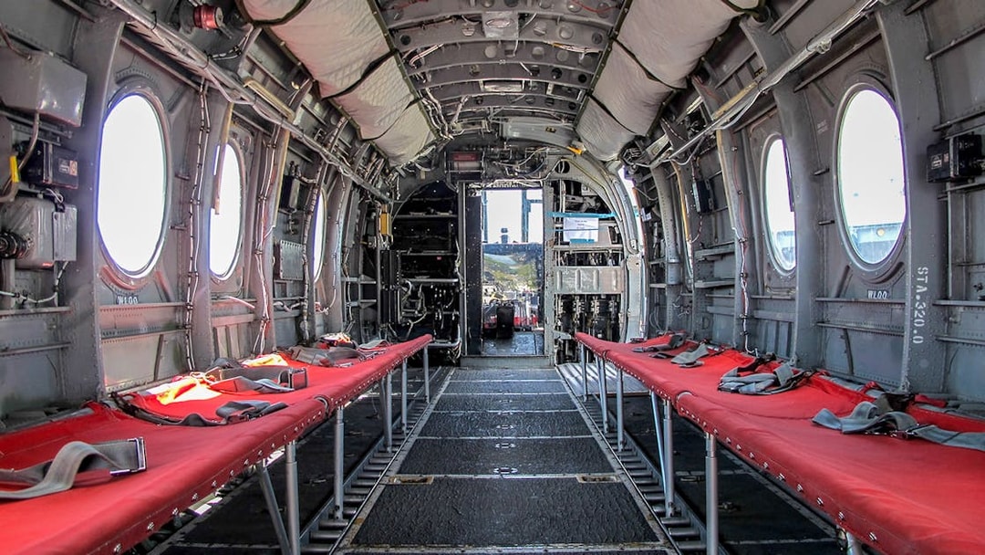 Interior of a vintage aircraft at the USS Midway Museum, San Diego CityPASS®.