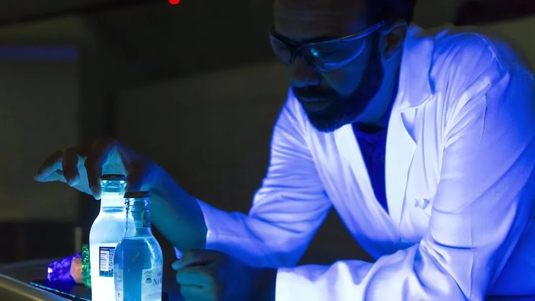 Scientist conducting experiment at Príncep Felipe Science Museum.