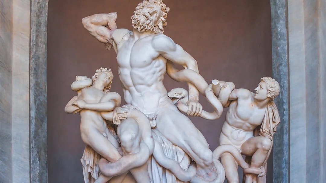 Laocoön and His Sons sculpture in Vatican Museum.
