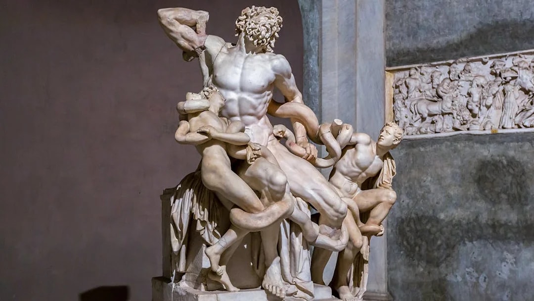 Laocoön and His Sons sculpture in Vatican Museums, Rome.