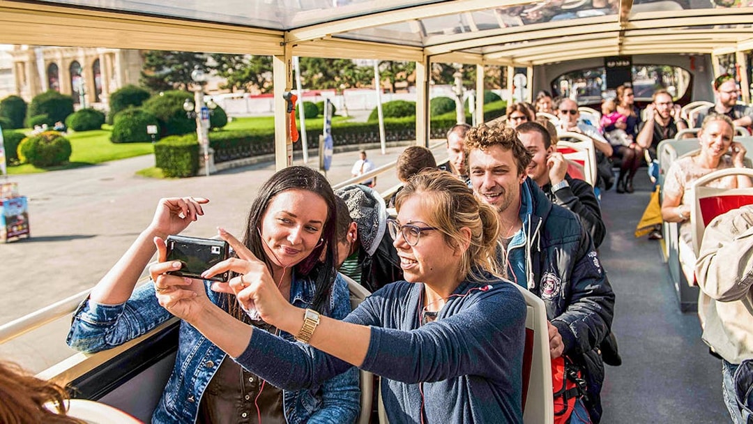 Participants enjoying a Big Bus Hop-On Hop-Off Tour in Vienna.