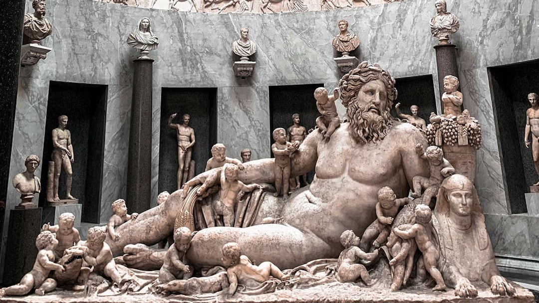 Sculpture of the River Nile with children, Vatican Museums, Rome.