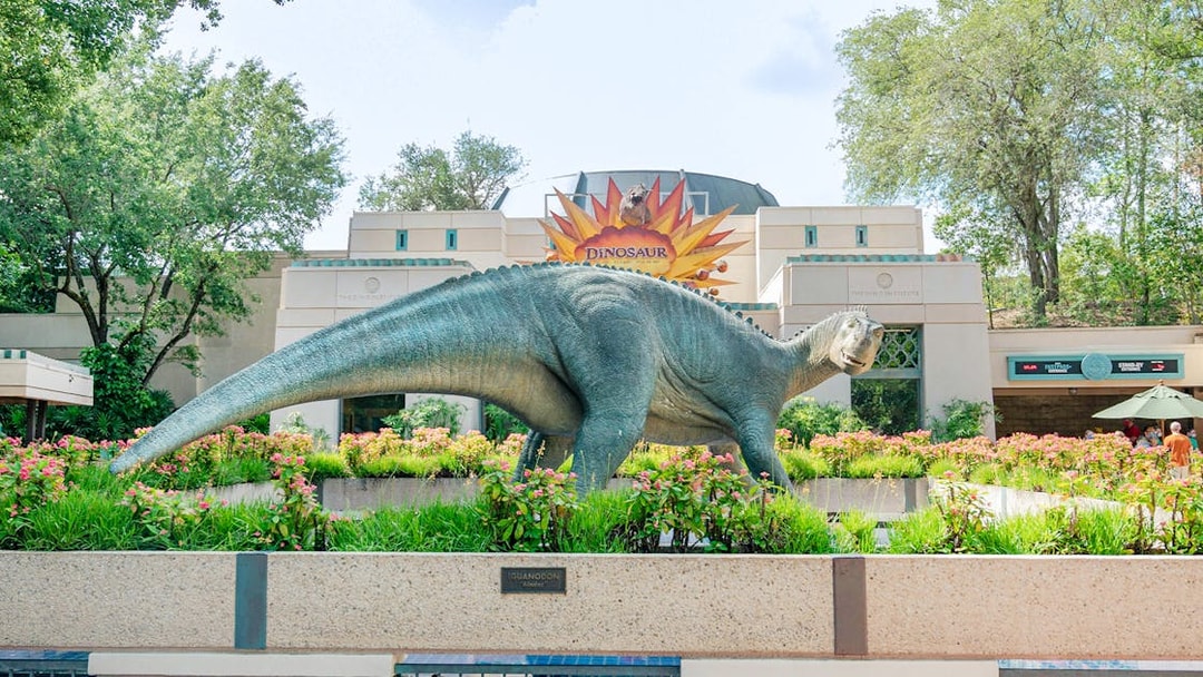 Dinosaur figure at Disney's Animal Kingdom, Walt Disney World, Orlando.