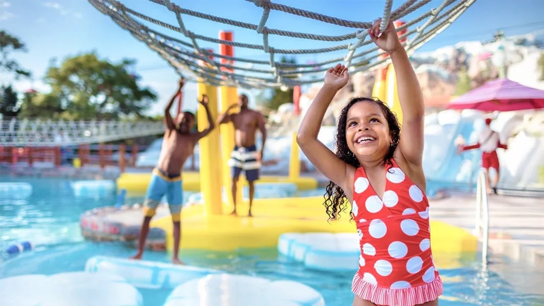Children enjoying water activities at Walt Disney World Resort, Orlando.