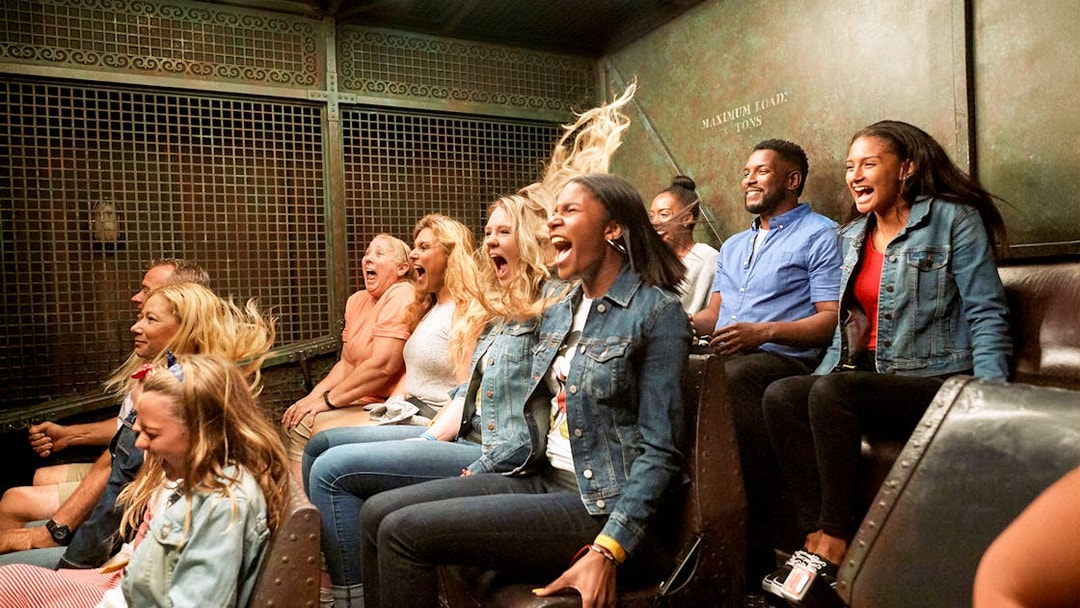 Guests on a ride at Disney's Hollywood Studios at Walt Disney World Resort, Orlando