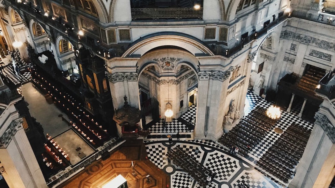 Whispering Gallery interior view at St. Paul's Cathedral, London, showcasing ornate architecture.